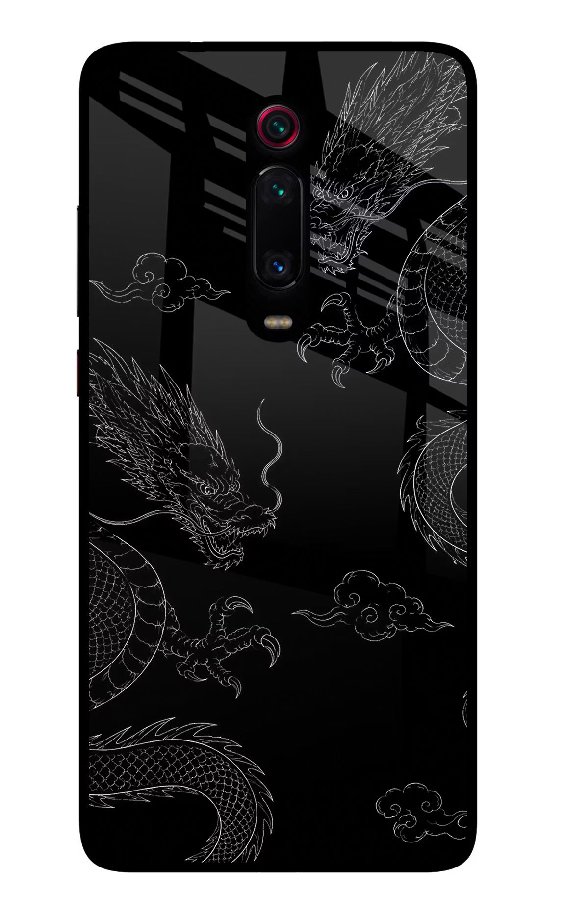 Twin Dragons Redmi K20 Pro Glass Case Back Cover by Casekaro