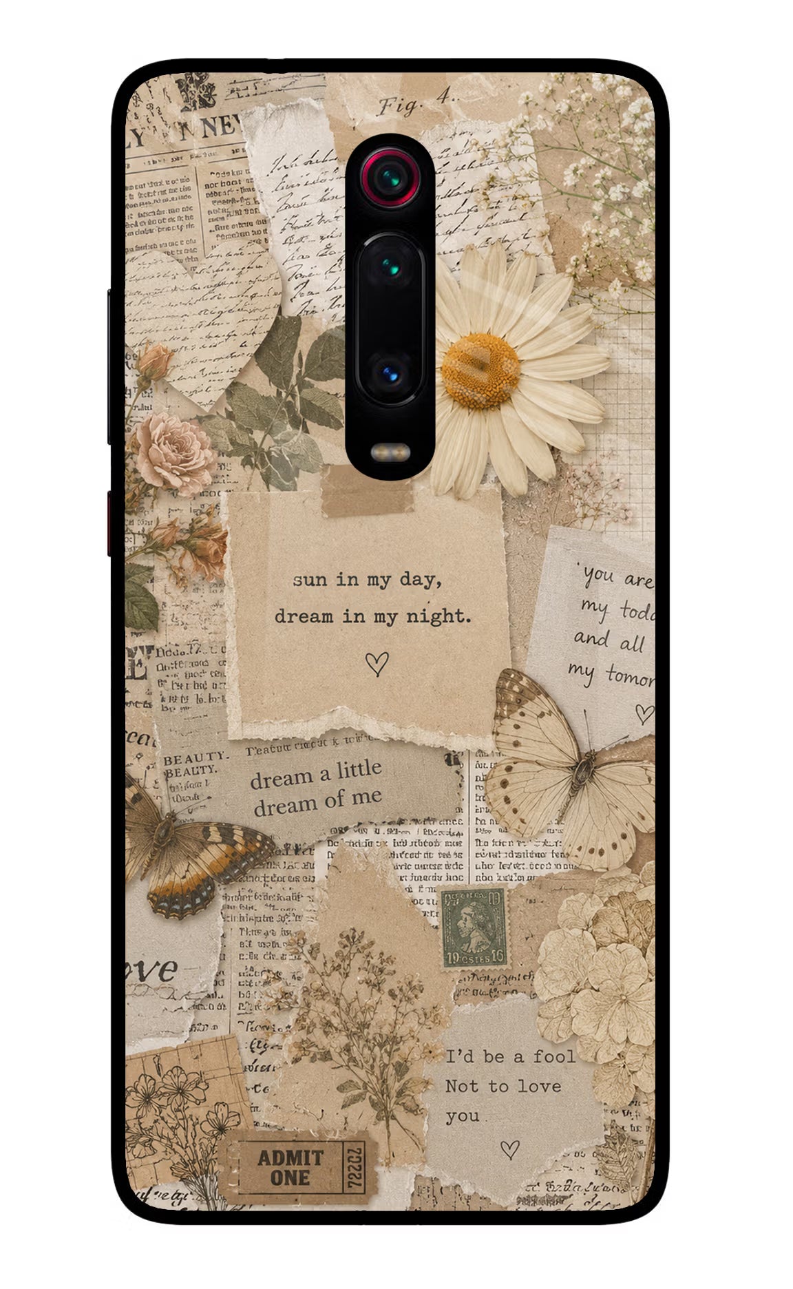 Vintage case Redmi K20 Pro Glass Case Back Cover by Casekaro