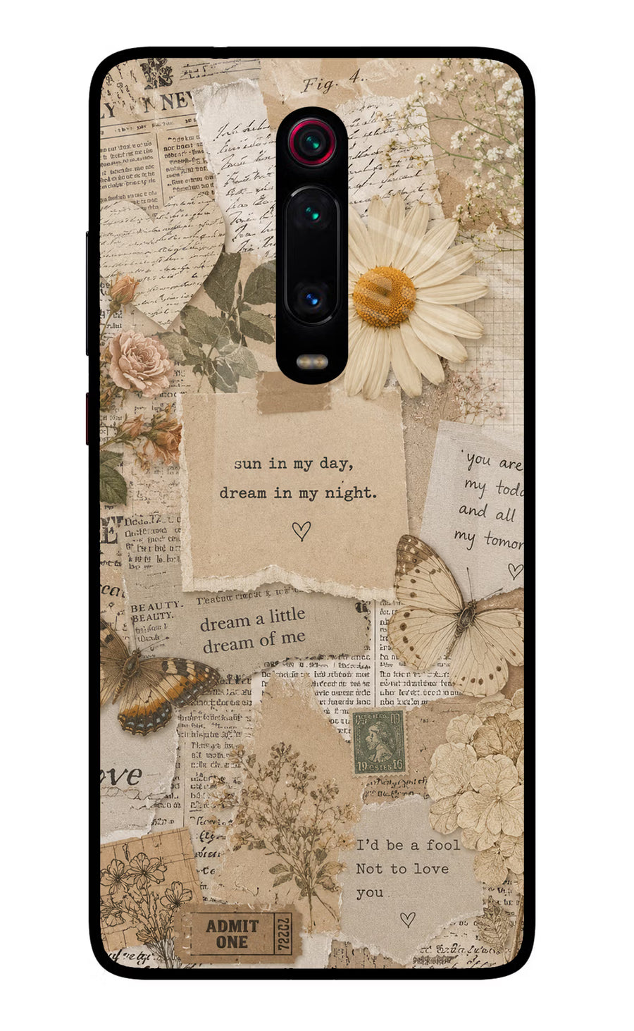 Vintage case Redmi K20 Pro Back Cover, Glass case