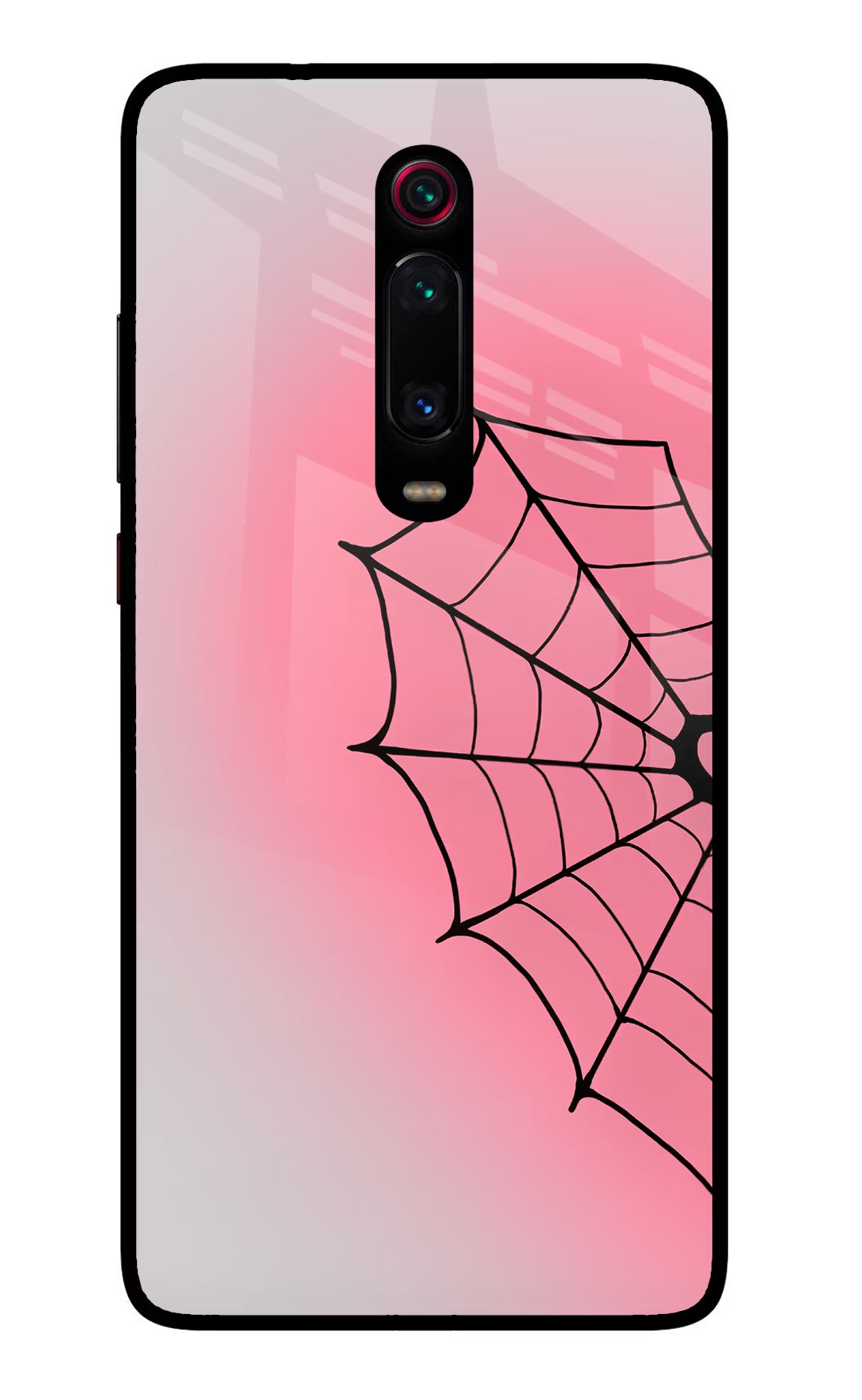 Pink Web Redmi K20 Pro Glass Case