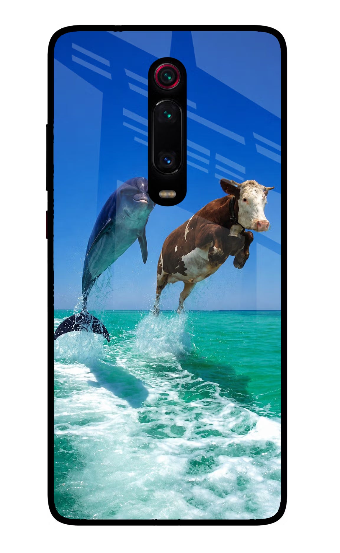 Dolphin vs Cow Redmi K20 Pro Glass Case