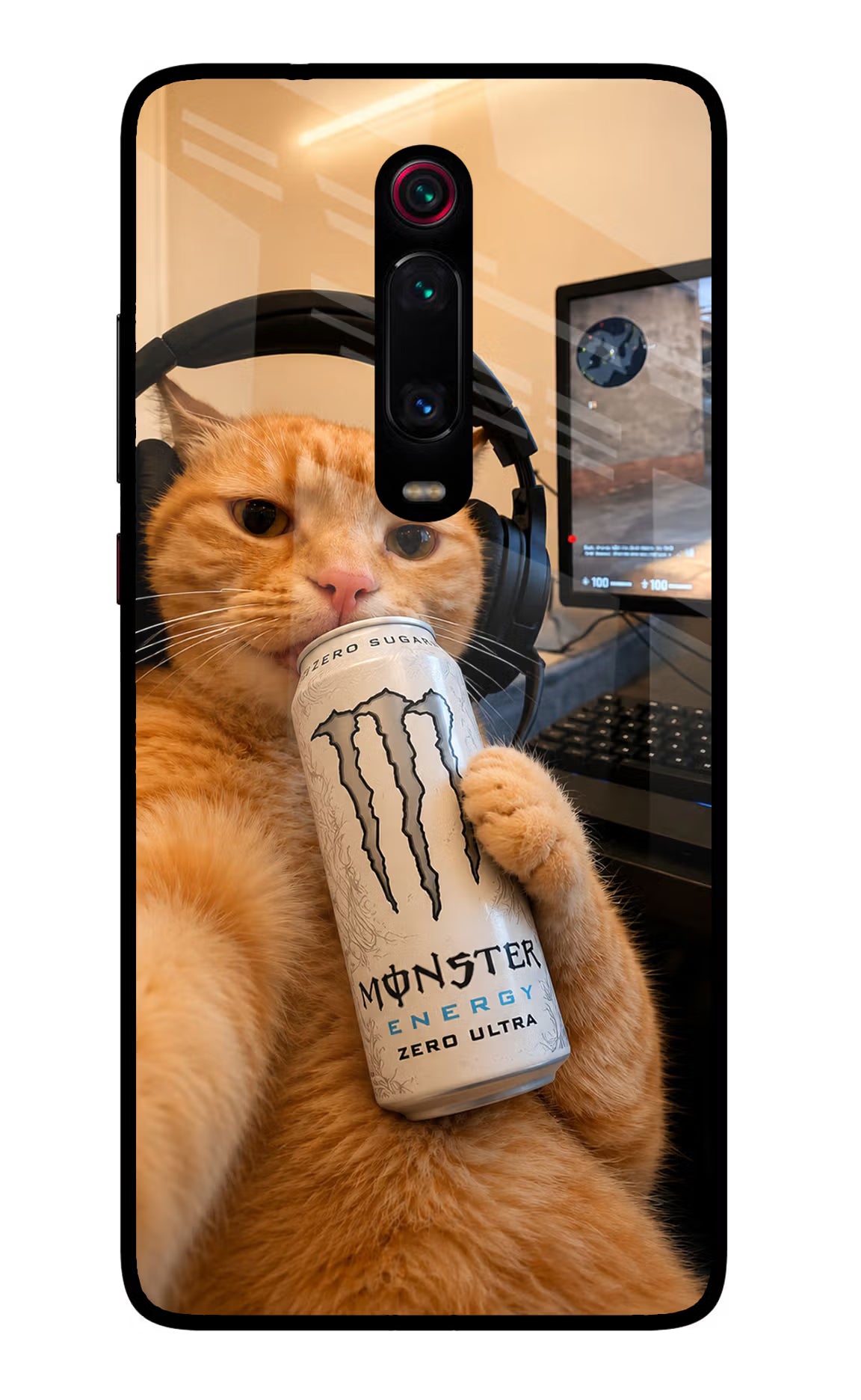 Gamer Cat Energy Redmi K20 Pro Glass Case