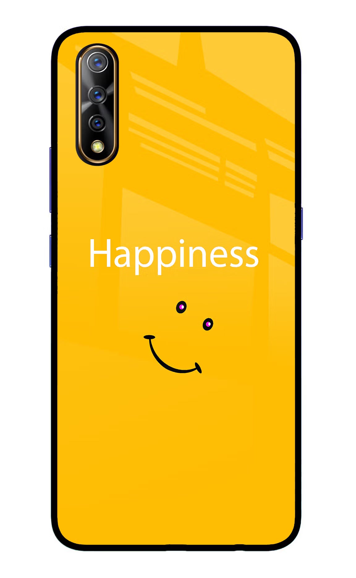 Happiness With Smiley Vivo S1/Z1x Glass Case Back Cover by Casekaro
