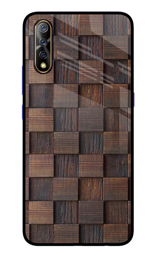 Wooden Cube Design Vivo S1/Z1x Glass Case