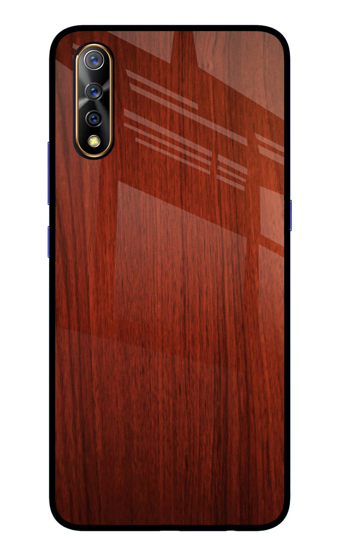 Wooden Plain Pattern Vivo S1/Z1x Glass Case