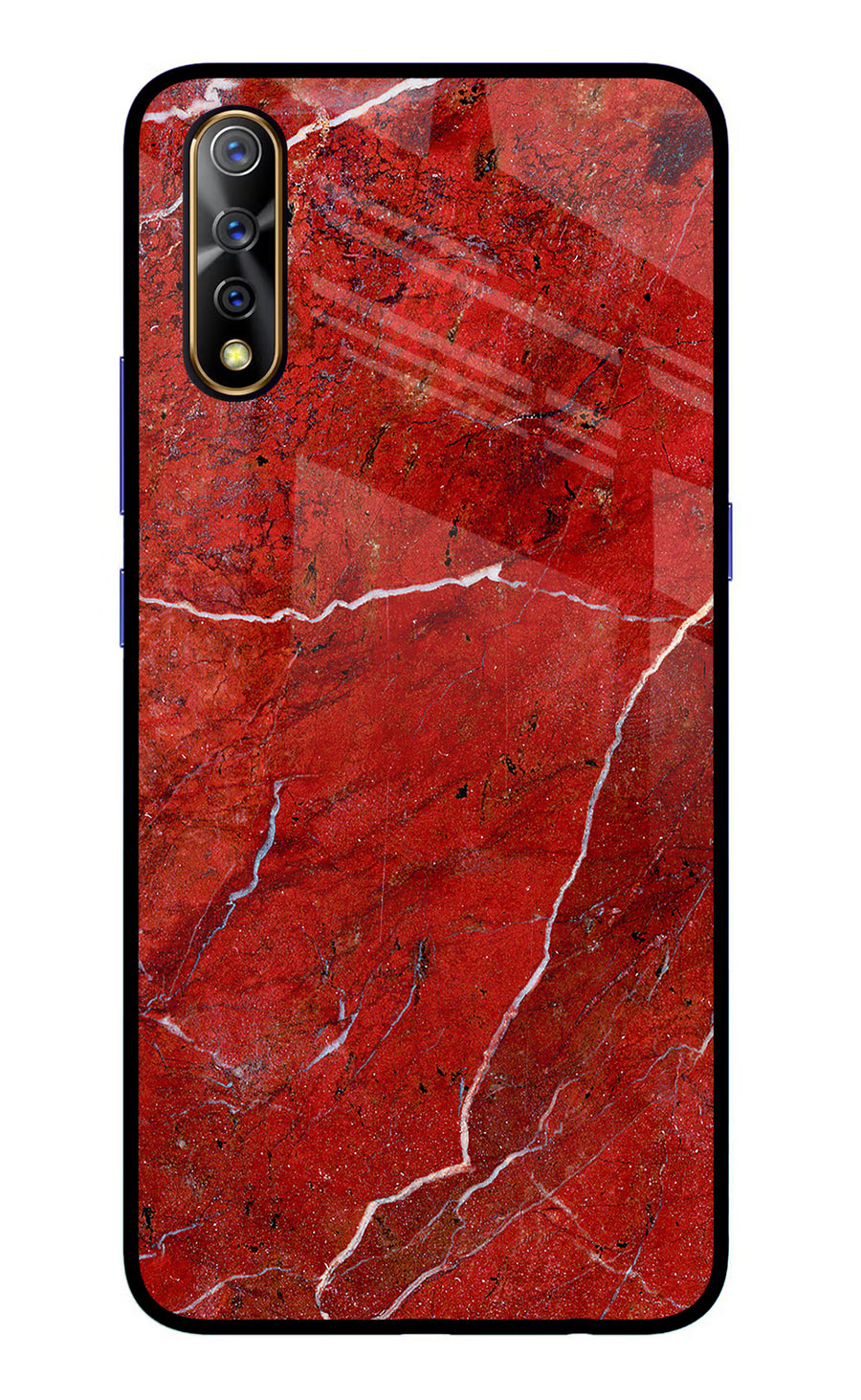 Red Marble Design Vivo S1/Z1x Back Cover, Glass case