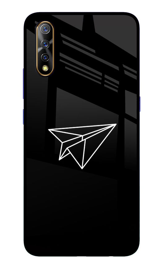 Paper Plane White Vivo S1/Z1x Glass Case