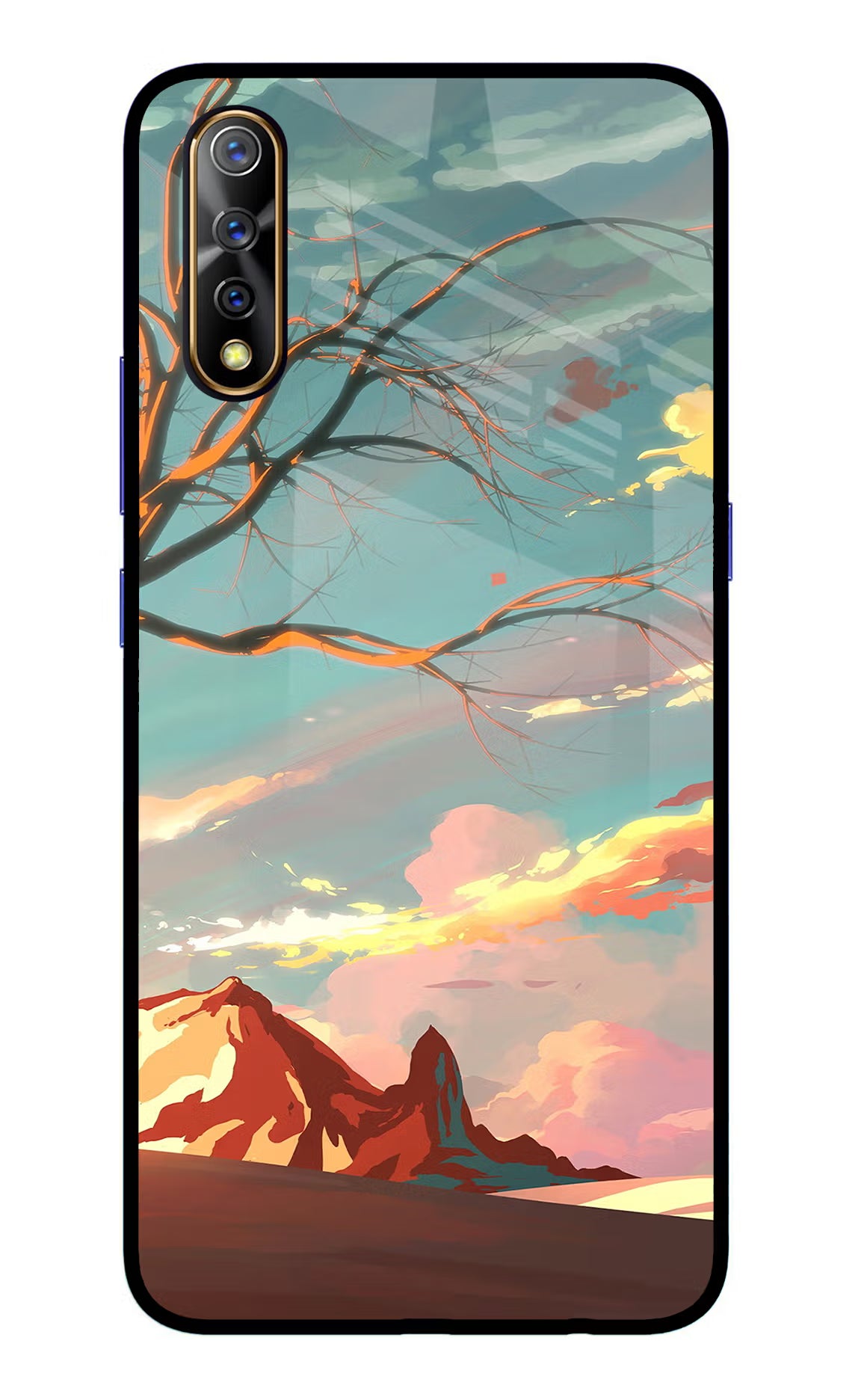 Scenery Vivo S1/Z1x Glass Case Back Cover by Casekaro