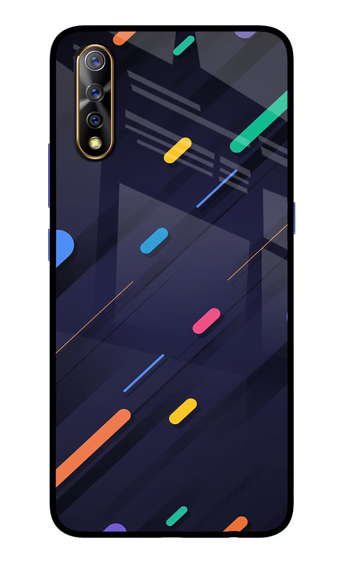 Abstract Design Vivo S1/Z1x Glass Case Back Cover by Casekaro