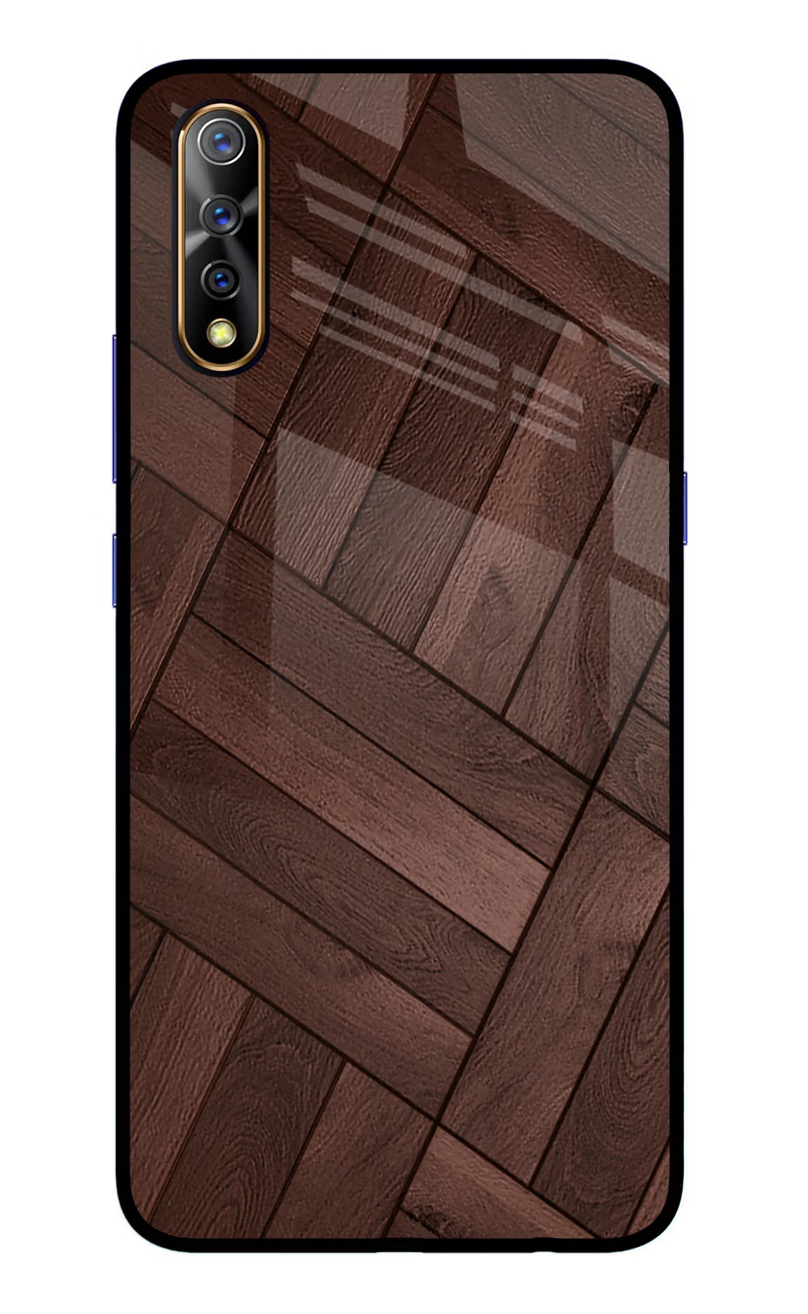 Wooden Texture Design Vivo S1/Z1x Glass Case