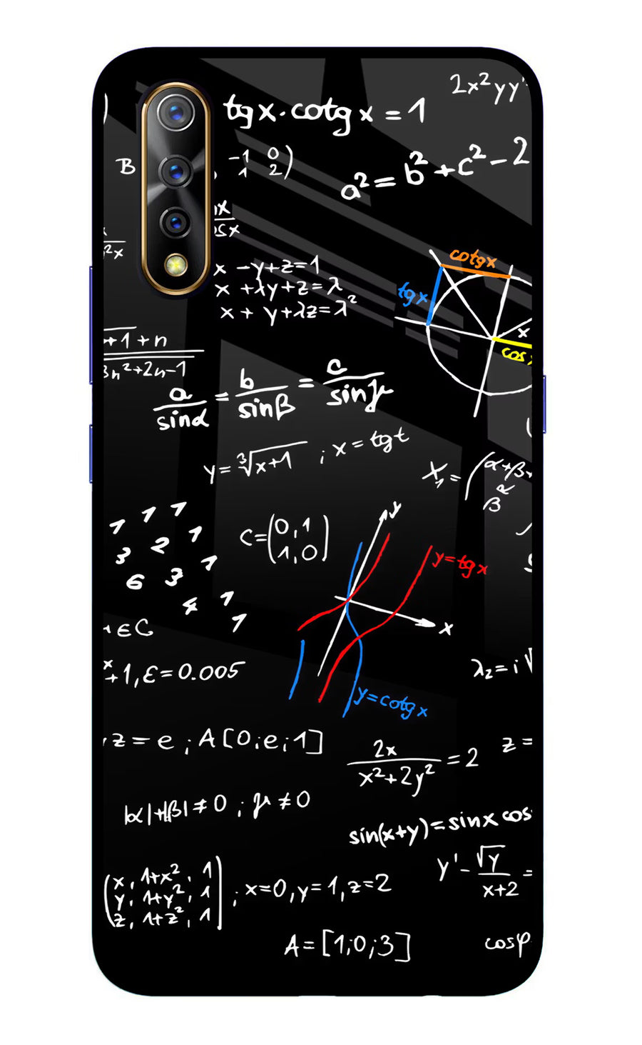 Mathematics Formula Vivo S1/Z1x Back Cover, Glass case