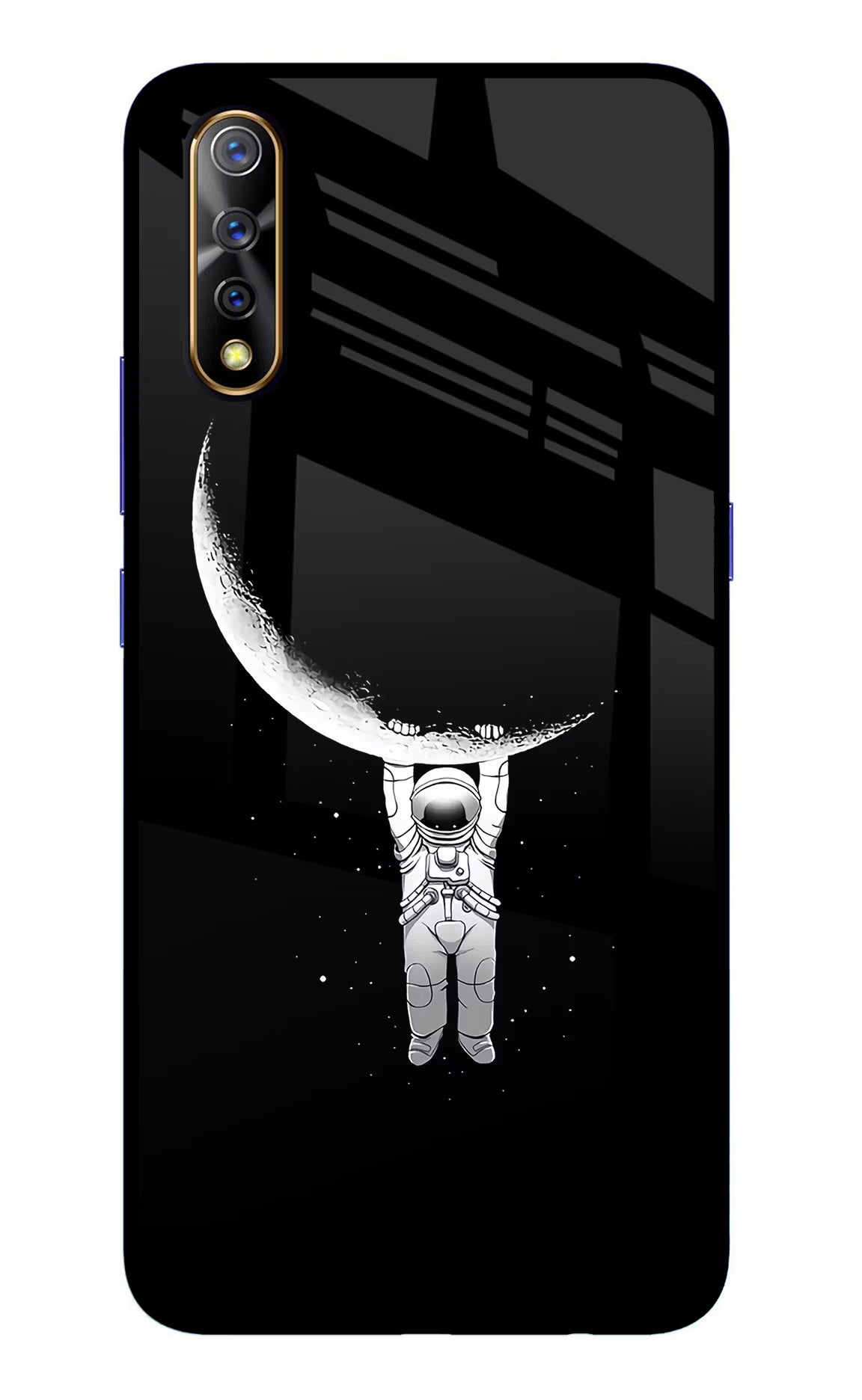 Moon Space Vivo S1/Z1x Glass Case Back Cover by Casekaro
