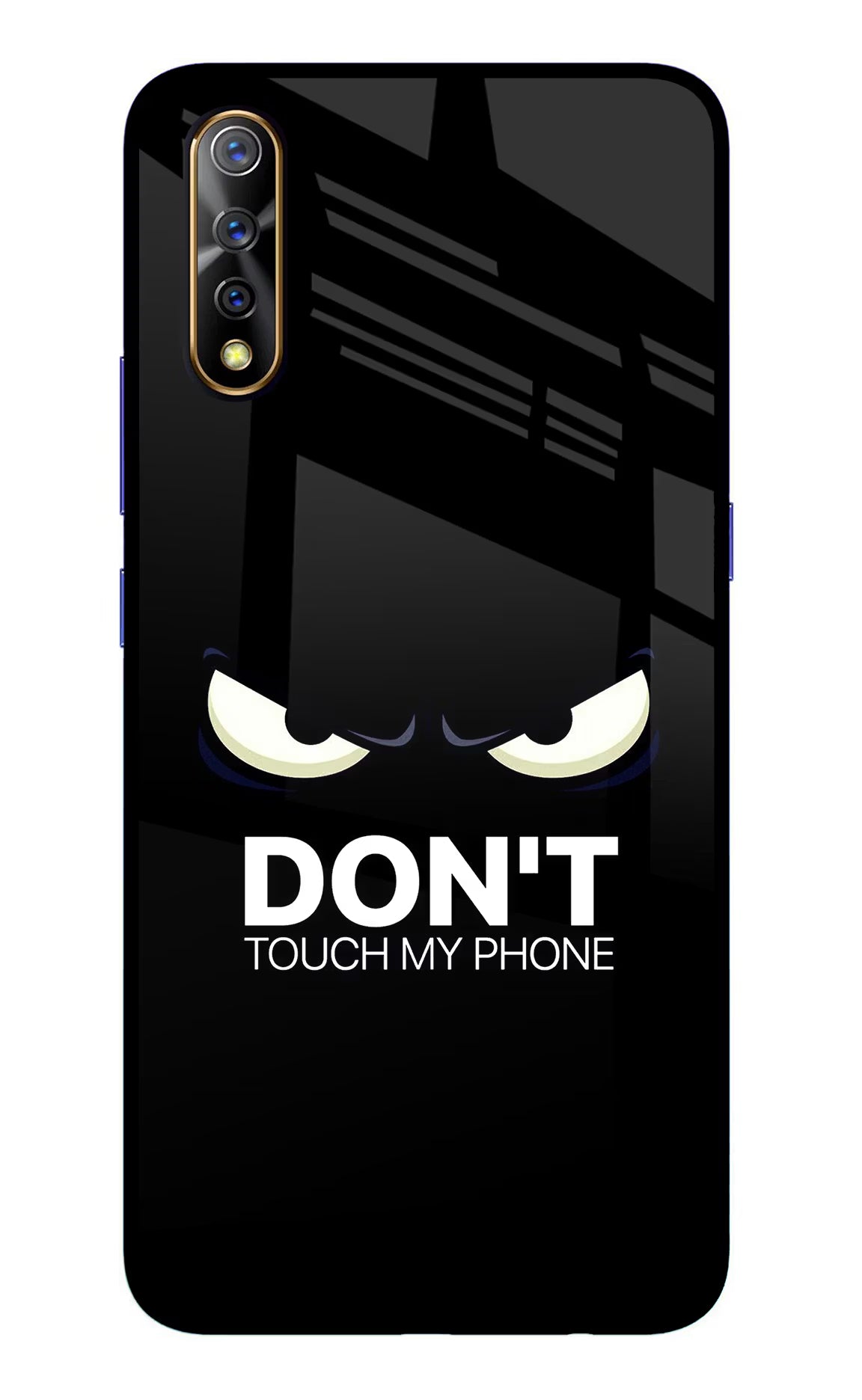 Don'T Touch My Phone Vivo S1/Z1x Glass Case Back Cover by Casekaro