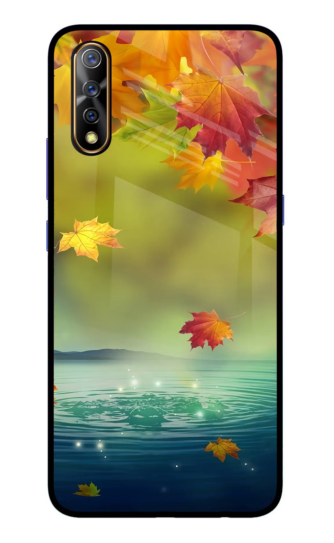 Flowers Vivo S1/Z1x Glass Case Back Cover by Casekaro