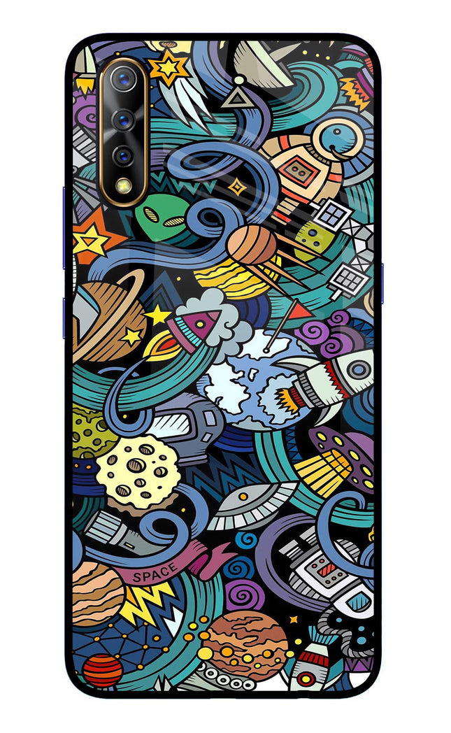 Space Abstract Vivo S1/Z1x Glass Case Back Cover by Casekaro