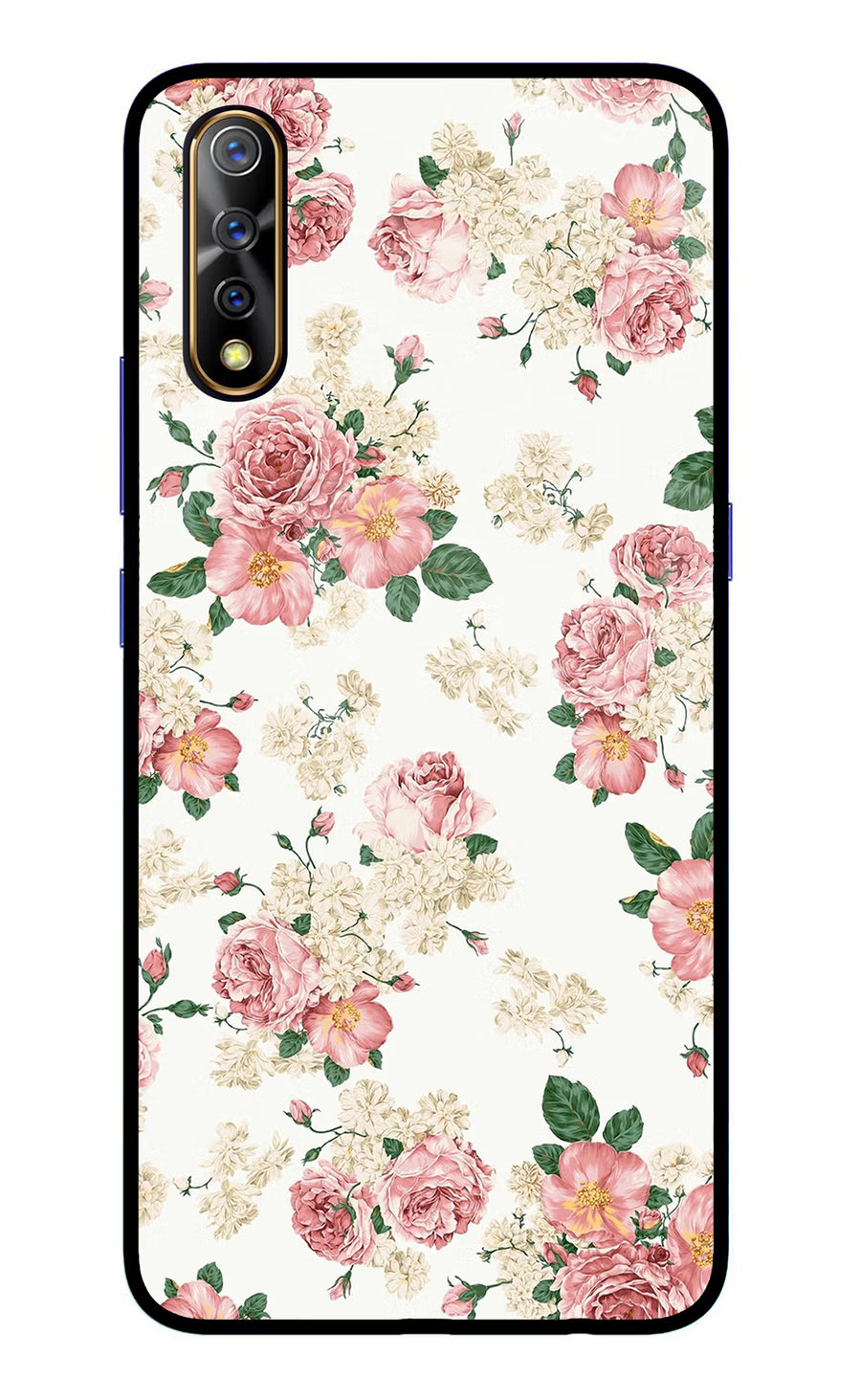 Flowers Vivo S1/Z1x Back Cover, Glass case