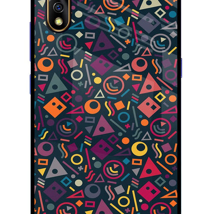 Geometric Abstract Vivo S1/Z1x Glass Case Back Cover by Casekaro