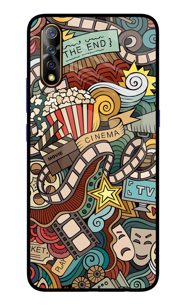 Cinema Abstract Vivo S1/Z1x Glass Case Back Cover by Casekaro