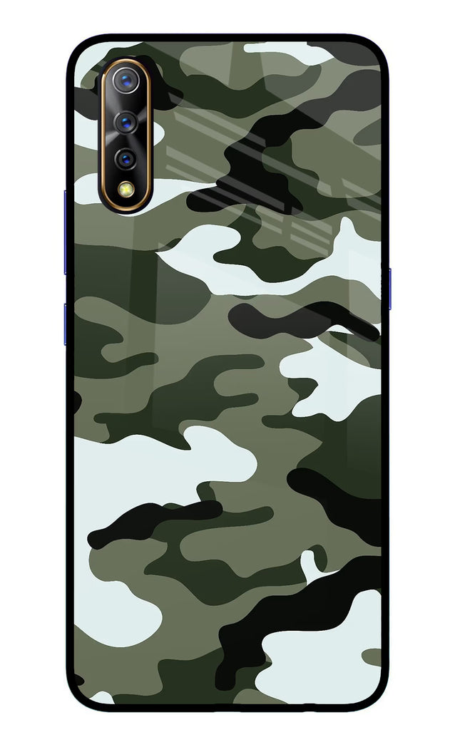 Camouflage Vivo S1/Z1x Glass Case Back Cover by Casekaro
