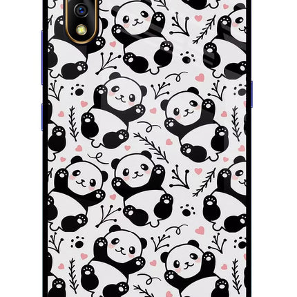 Cute Panda Vivo S1/Z1x Glass Case Back Cover by Casekaro