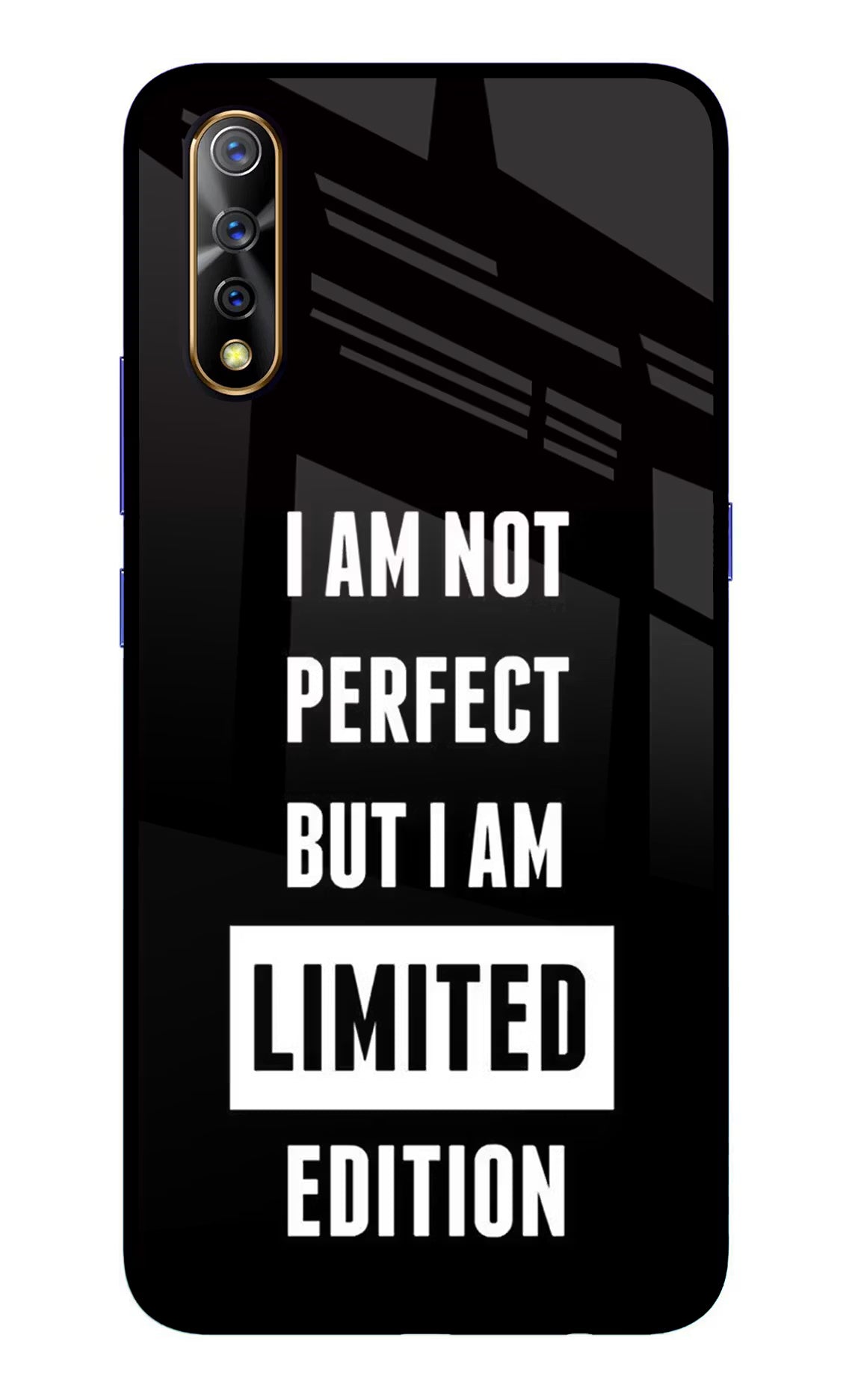I Am Not Perfect But I Am Limited Edition Vivo S1/Z1x Glass Case Back Cover by Casekaro