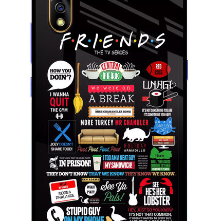 FRIENDS Vivo S1/Z1x Glass Case Back Cover by Casekaro