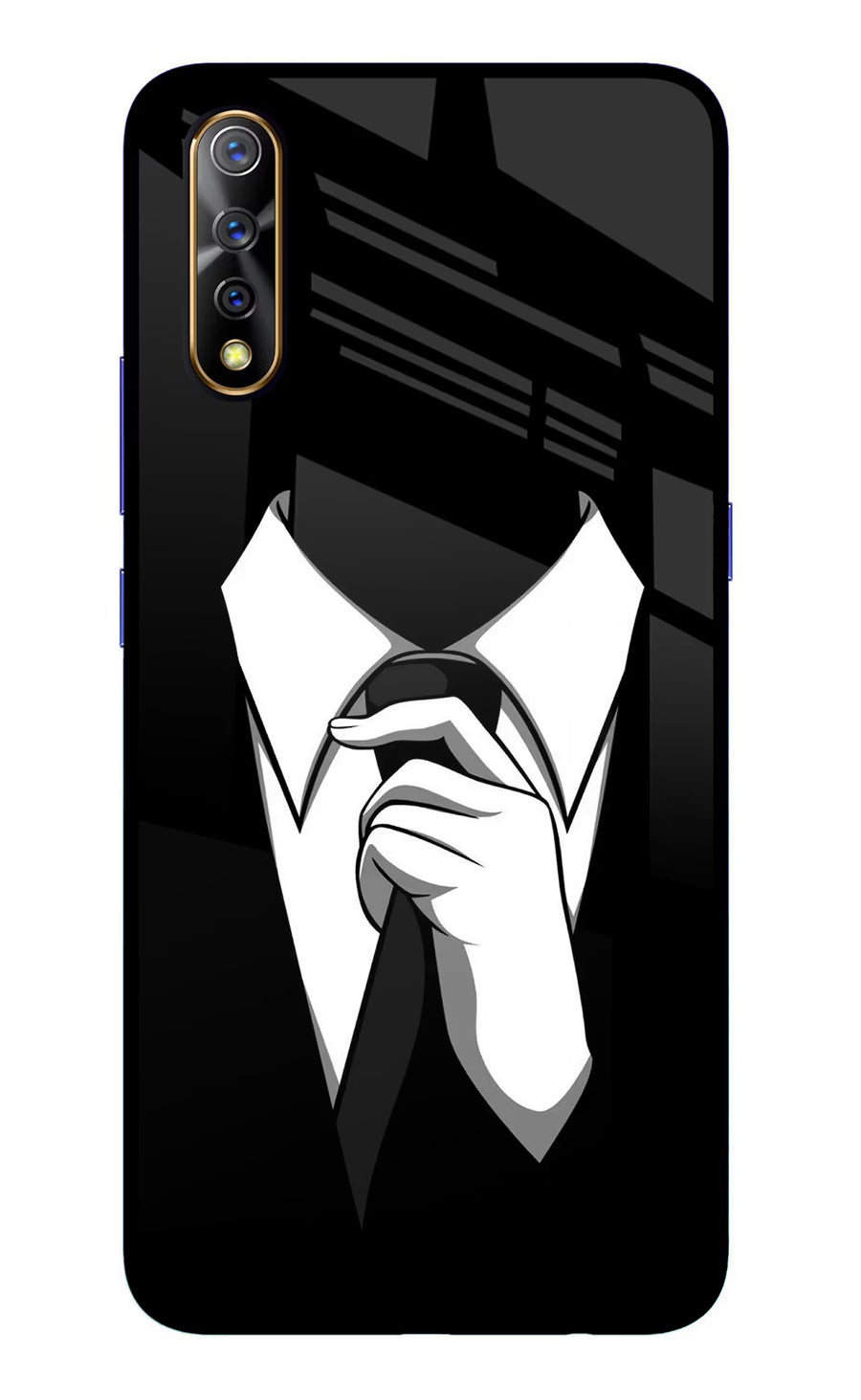 Black Tie Vivo S1/Z1x Back Cover, Glass case