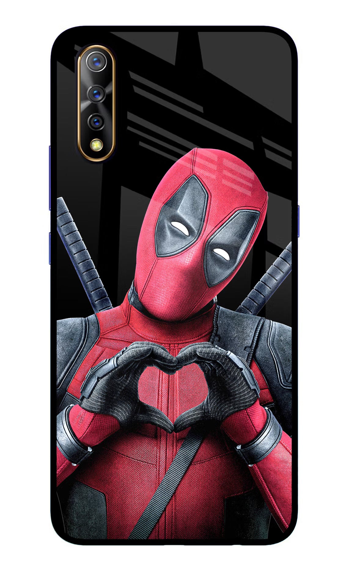Deadpool Vivo S1/Z1x Glass Case Back Cover by Casekaro