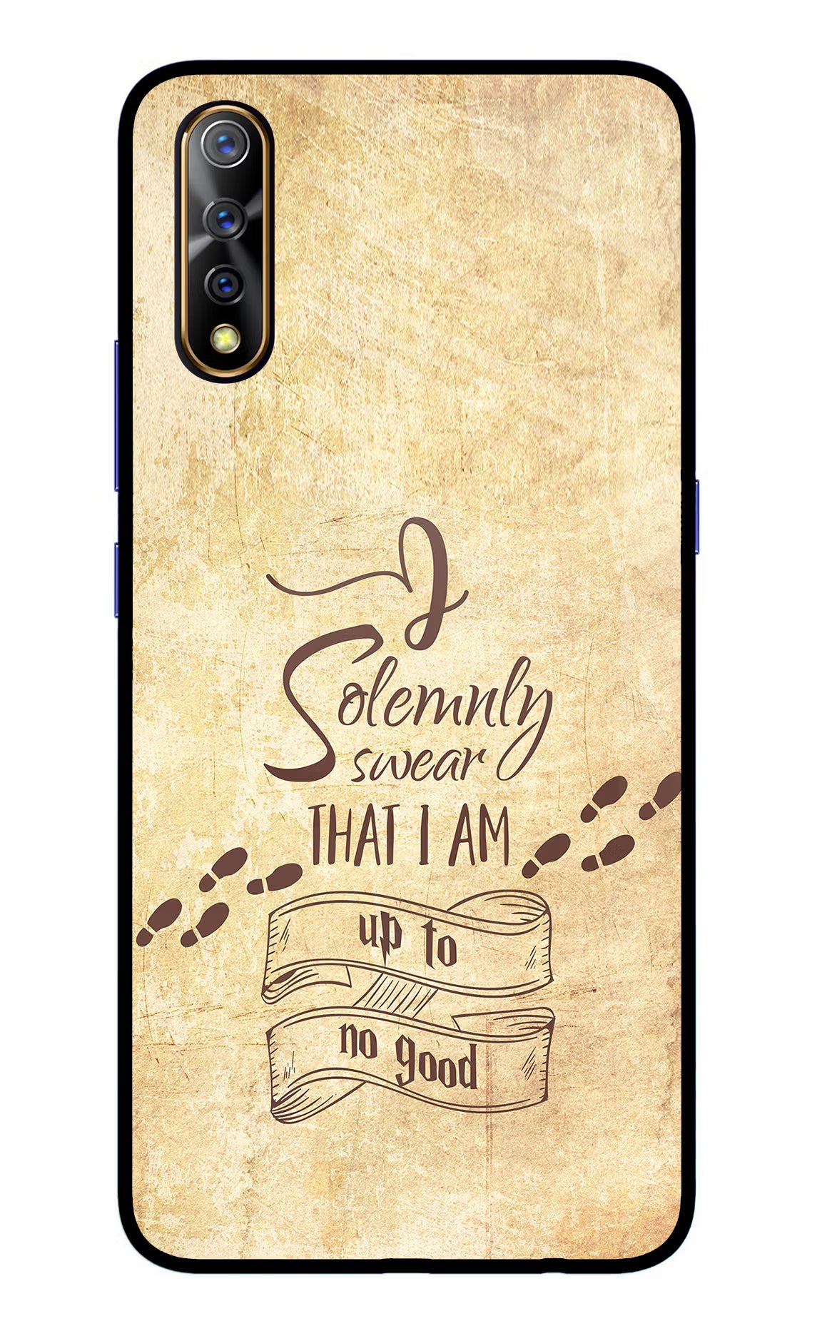 I Solemnly swear that i up to no good Vivo S1/Z1x Glass Case Back Cover by Casekaro