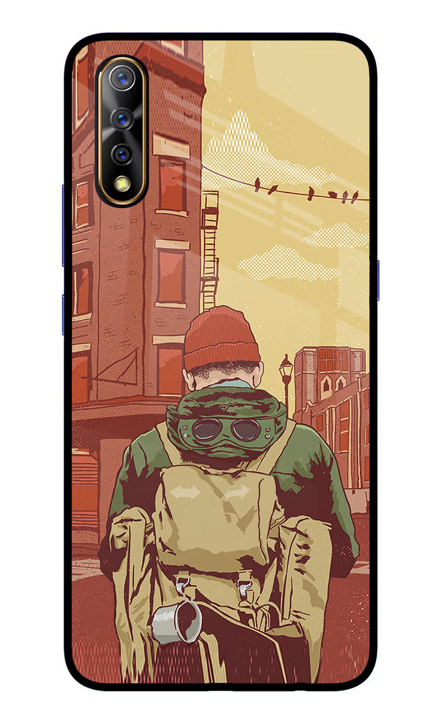 Adventurous Vivo S1/Z1x Back Cover, Glass case