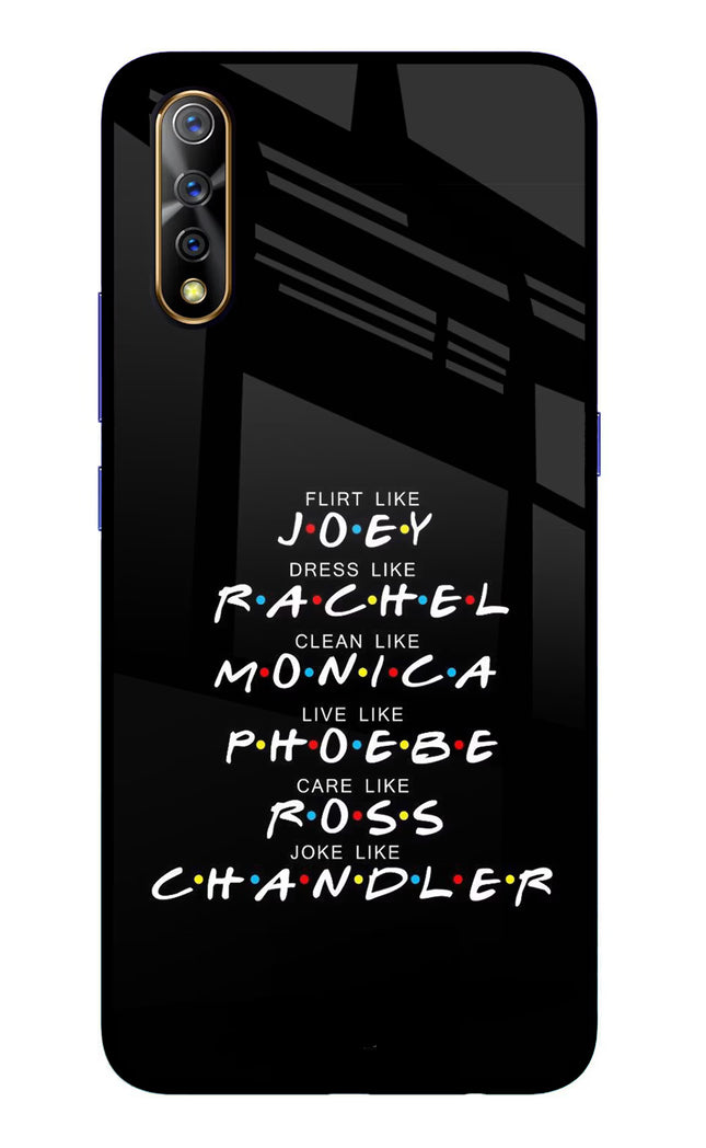 FRIENDS Character Vivo S1/Z1x Glass Case Back Cover by Casekaro