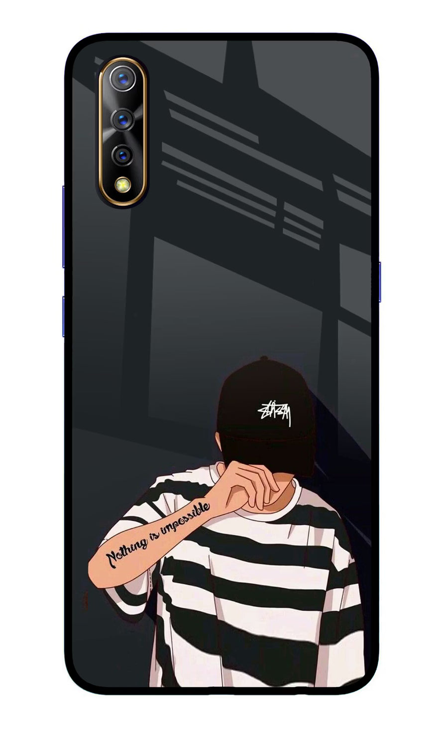 Aesthetic Boy Vivo S1/Z1x Back Cover, Glass case