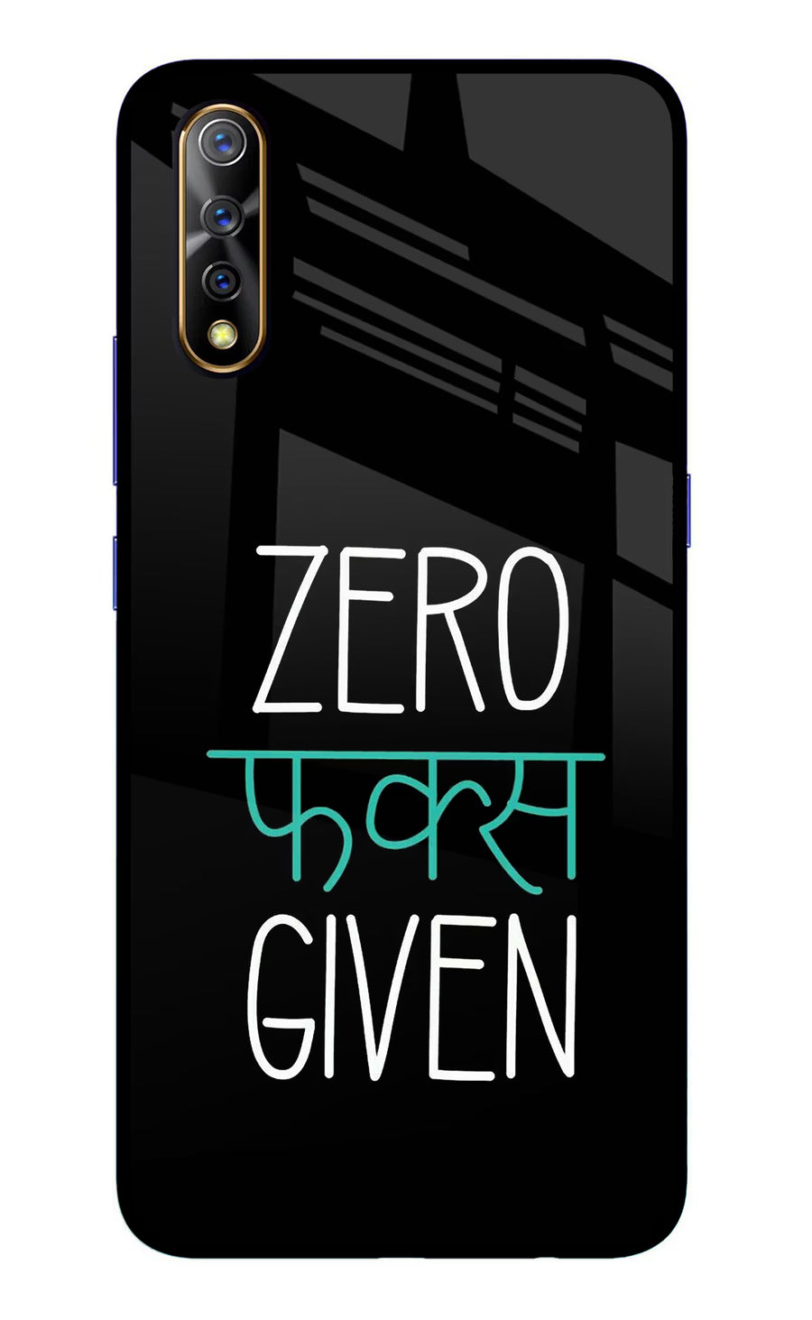 Zero Fucks Given Vivo S1/Z1x Back Cover, Glass case