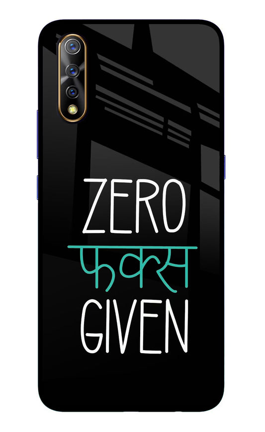 Zero Fucks Given Vivo S1/Z1x Glass Case