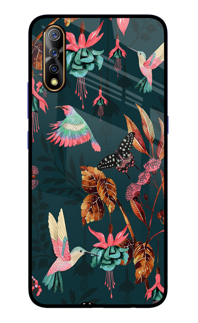 Birds Vivo S1/Z1x Glass Case Back Cover by Casekaro