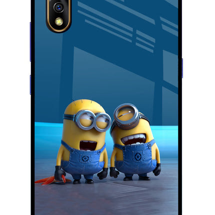 Minion Laughing Vivo S1/Z1x Glass Case Back Cover by Casekaro