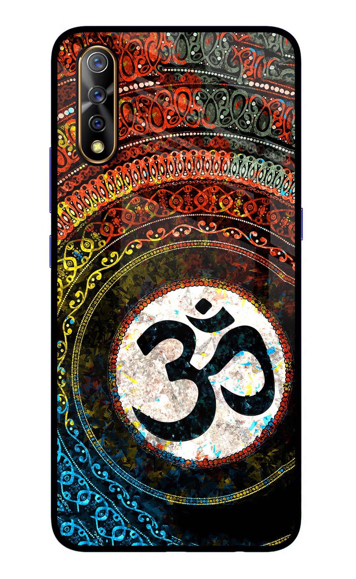 Om Cultural Vivo S1/Z1x Glass Case Back Cover by Casekaro
