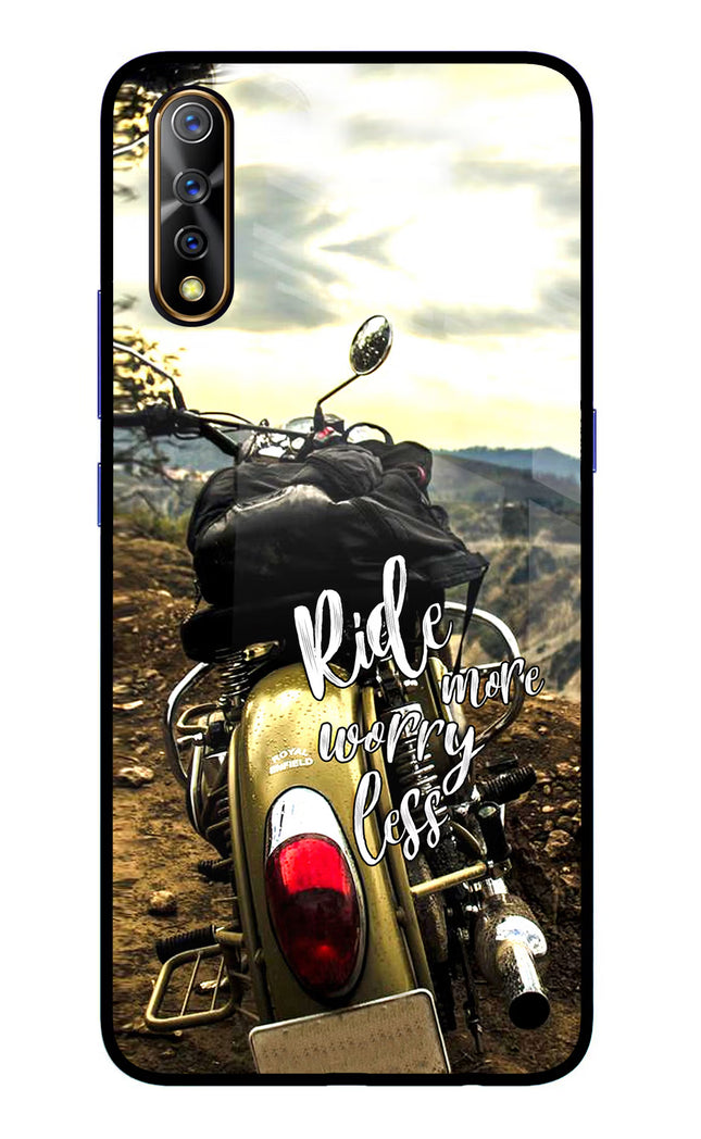 Ride More Worry Less Vivo S1/Z1x Glass Case Back Cover by Casekaro