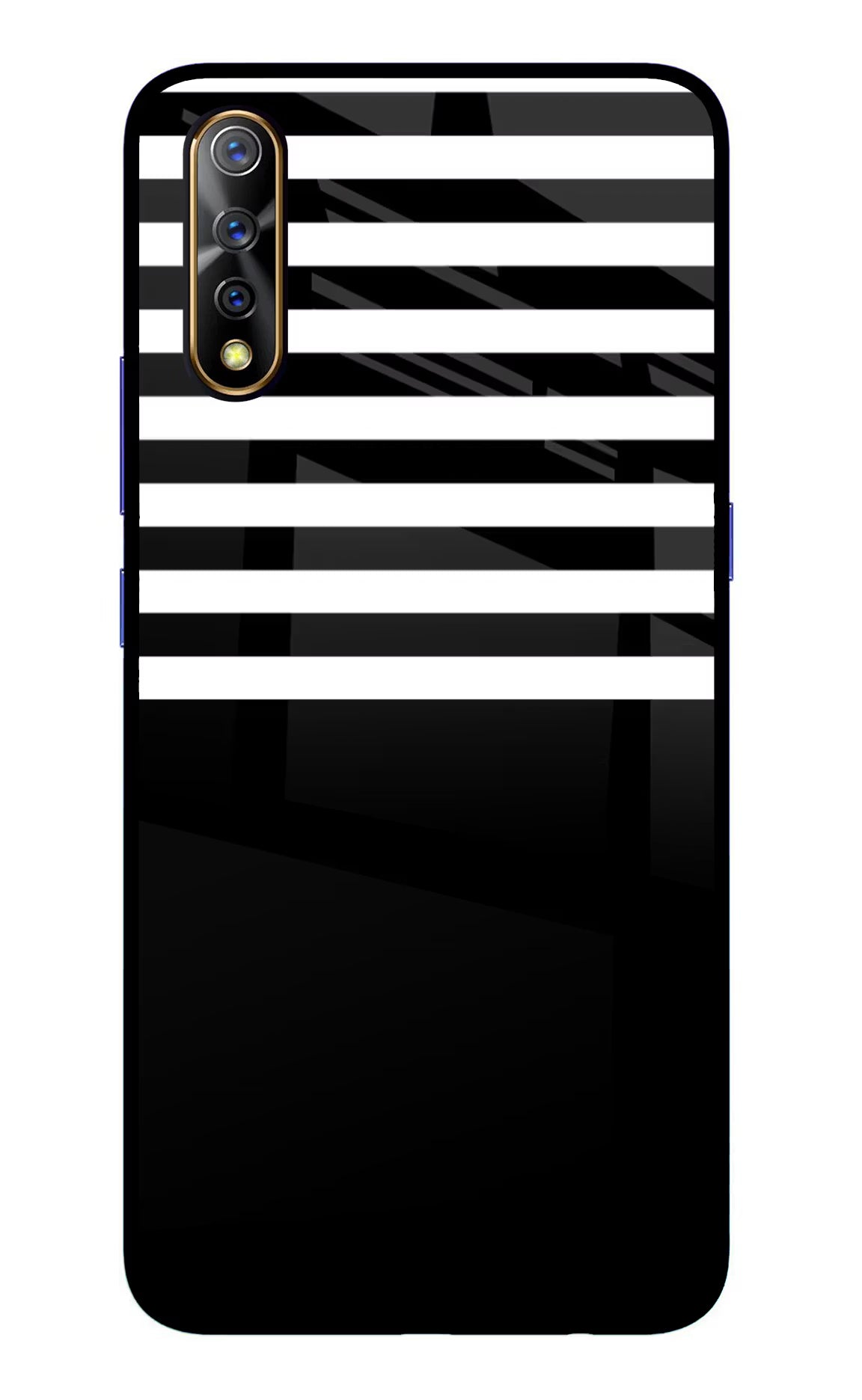 Black and White Print Vivo S1/Z1x Glass Case Back Cover by Casekaro