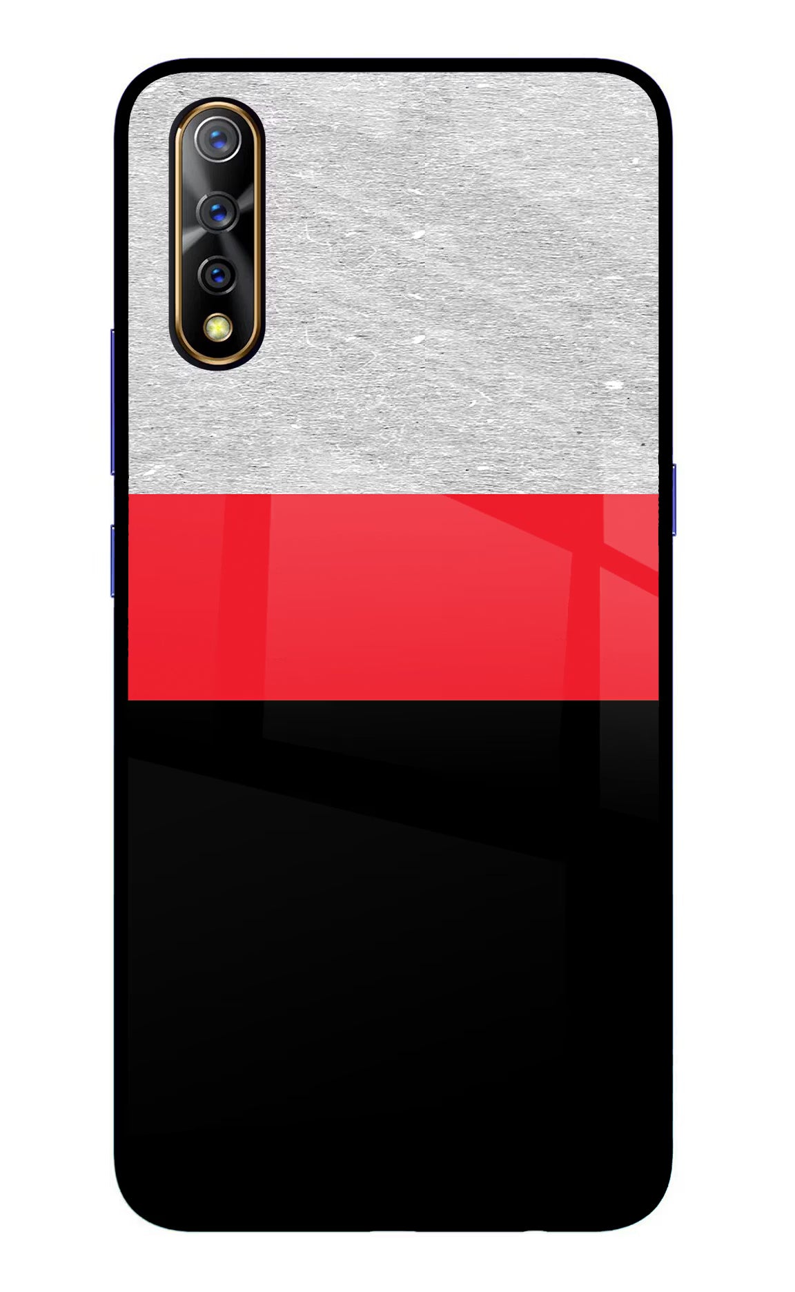 Tri Color Pattern Vivo S1/Z1x Glass Case
