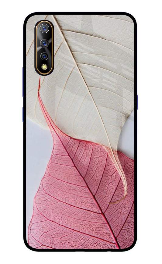 White Pink Leaf Vivo S1/Z1x Glass Case