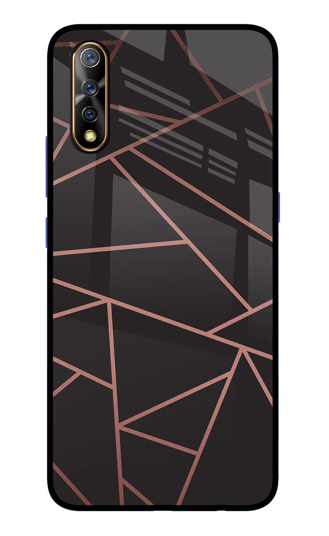Geometric Pattern Vivo S1/Z1x Glass Case Back Cover by Casekaro