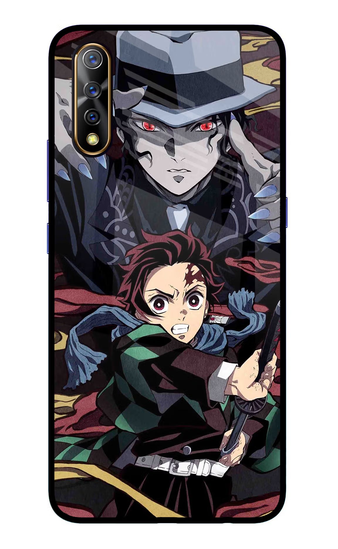 Demon Slayer Vivo S1/Z1x Glass Case Back Cover by Casekaro