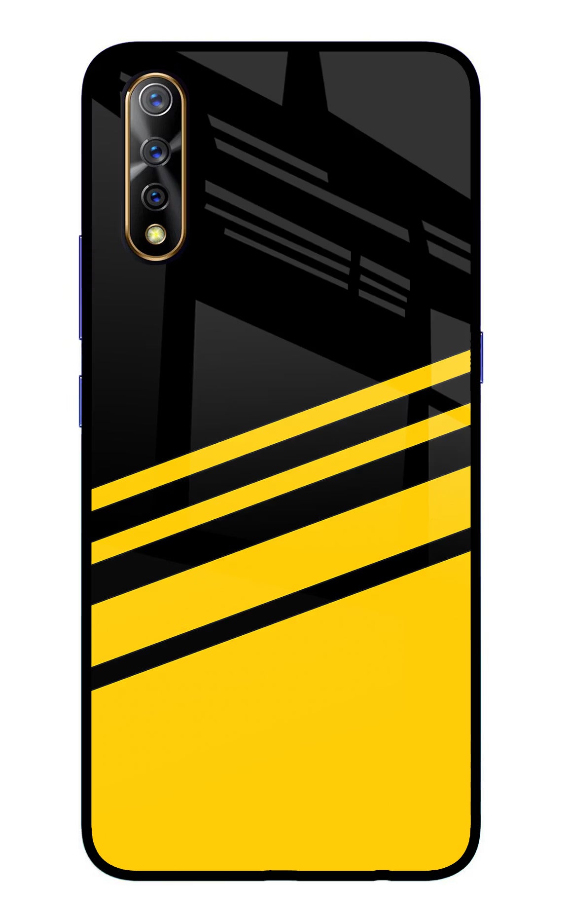 Yellow Shades Vivo S1/Z1x Glass Case Back Cover by Casekaro