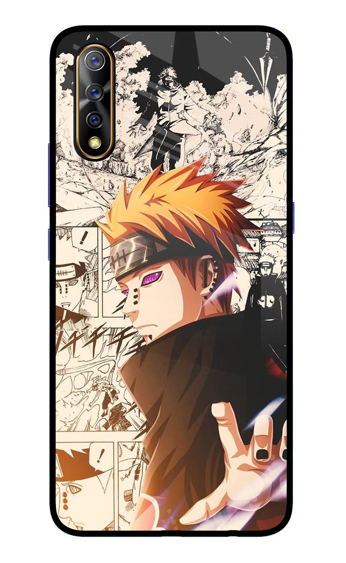 Pain Anime Vivo S1/Z1x Glass Case Back Cover by Casekaro