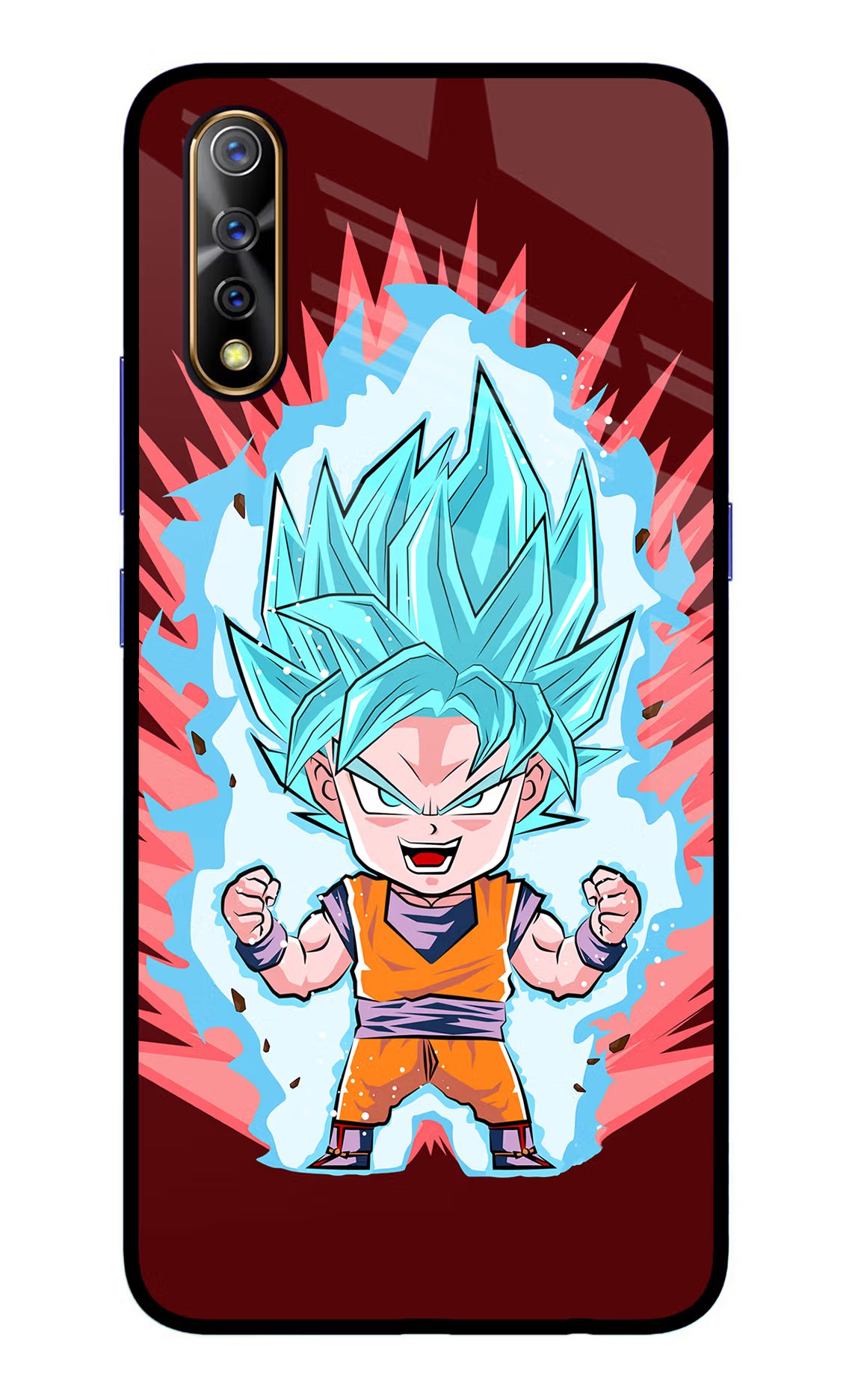 Goku Little Vivo S1/Z1x Glass Case Back Cover by Casekaro