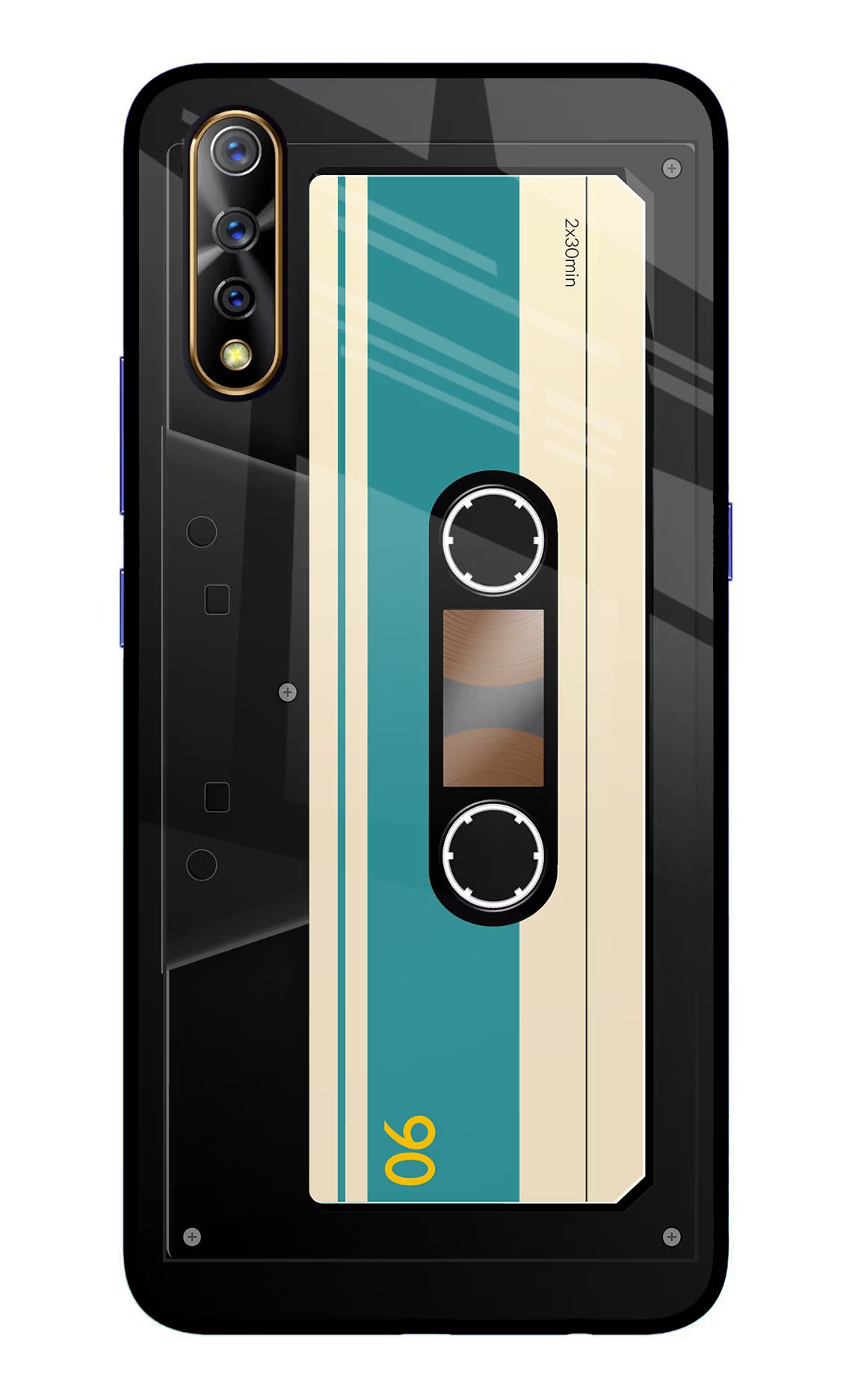 Cassette Vivo S1/Z1x Glass Case Back Cover by Casekaro