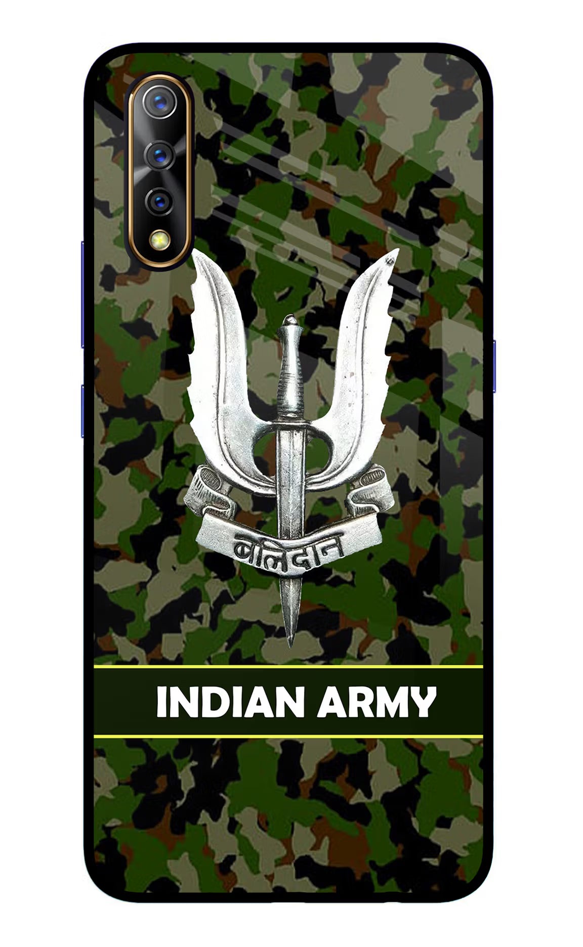 Balidan Indian Logo Vivo S1/Z1x Glass Case Back Cover by Casekaro