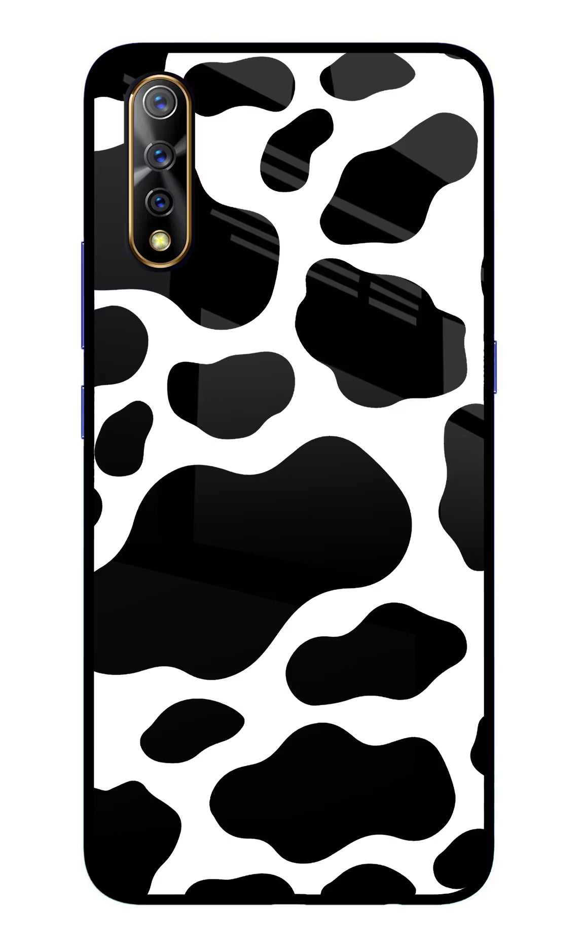 Cow Spots Vivo S1/Z1x Glass Case Back Cover by Casekaro
