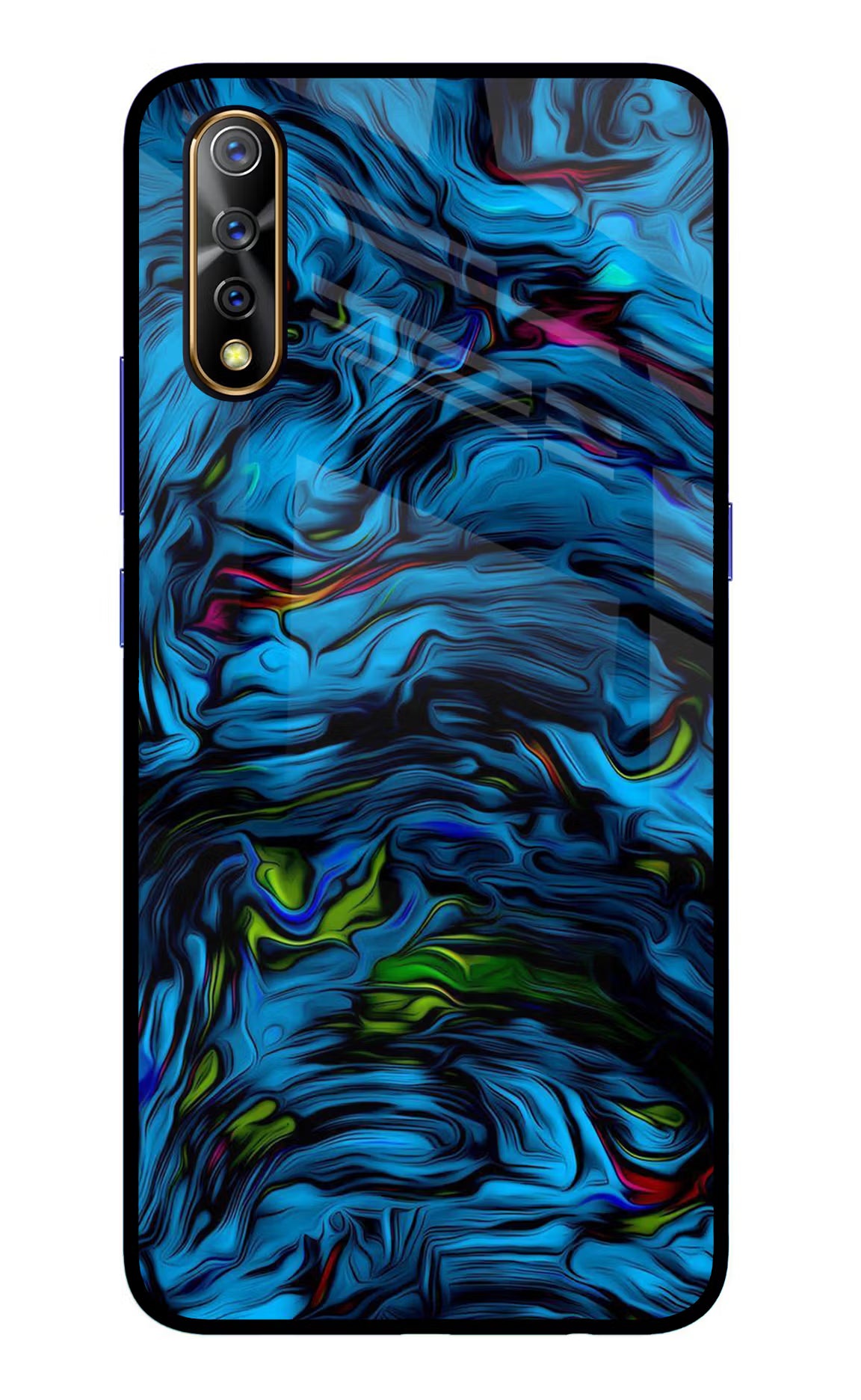 Dark Blue Abstract Vivo S1/Z1x Glass Case